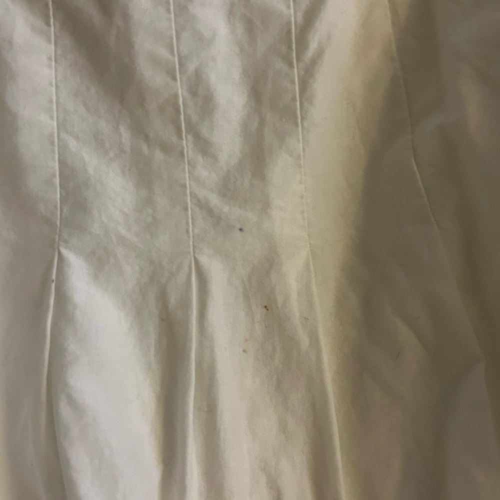 White Skirt with Embroidered Hem - Picture 7 of 11